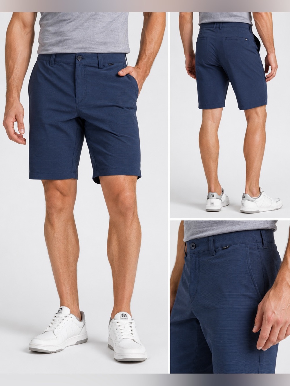 Travis Mathew Golf Shorts Blue Stripe Performance Stretch Men’s 34